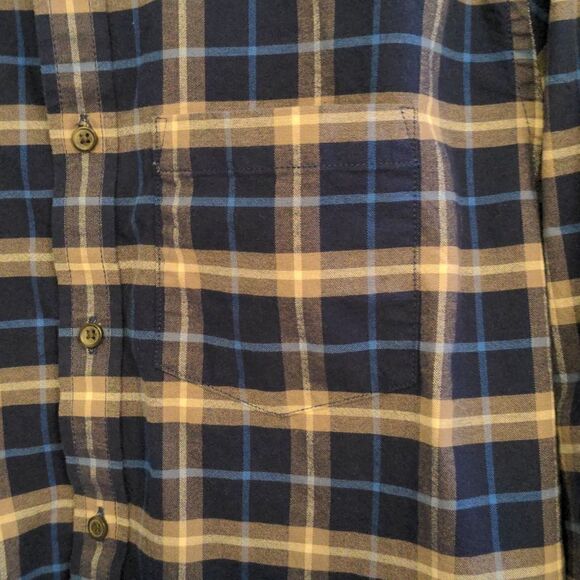 Old Navy Blue + Grey Slim Fit The Oxford Shirt Sz XL - Picture 5 of 9